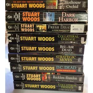 Lot of 9 Stuart Woods Paperback Books - Stone Barrington